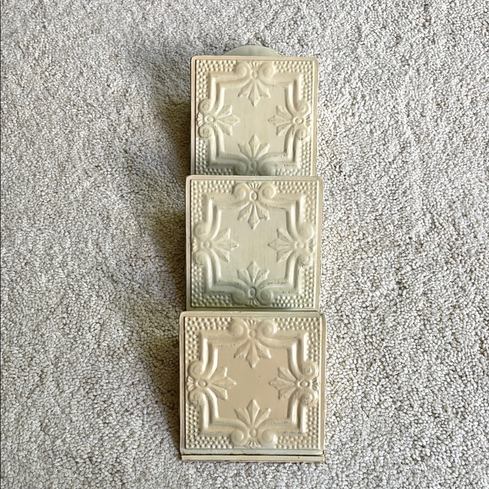 Russ Cream Decorative Three Tired Letter Holder